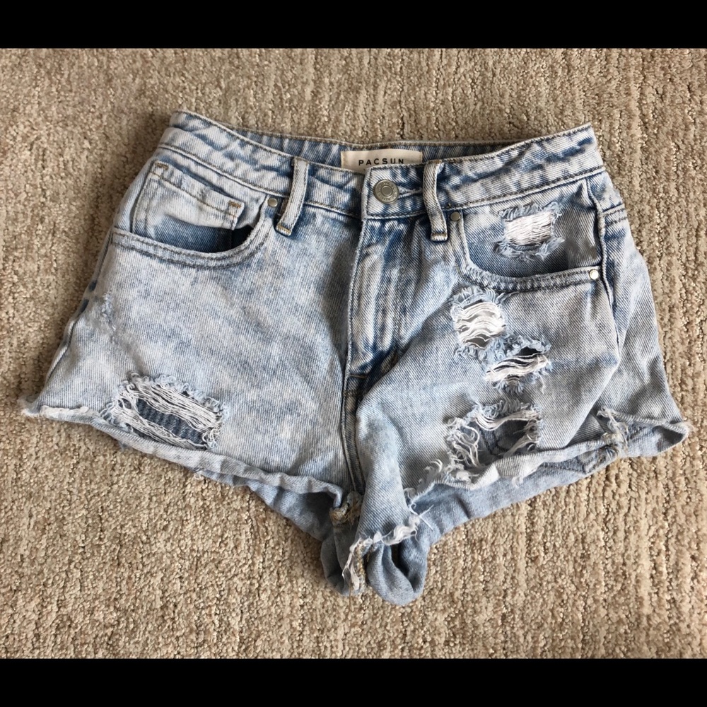high rise pacsun denim shorts